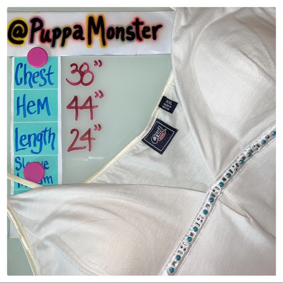 New Cruel Girl Beaded Cami Tank Top XXL White - Picture 8 of 8